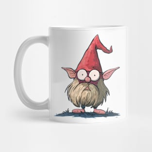 A funny scared gnome. Mug
